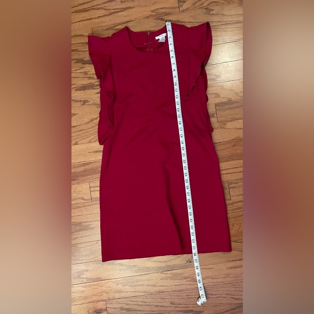 Esley- Rich Wine Mini Dress with Flowy Sleeves Size M - Picture 6 of 7